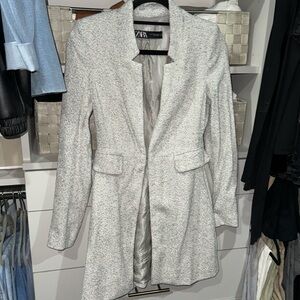 Herringbone printed coat blazer